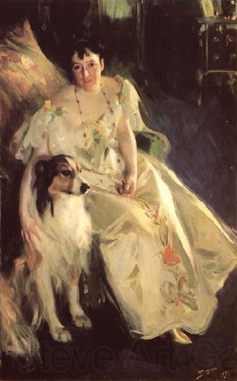 Anders Zorn Portrait of Mrs Bacon France oil painting art